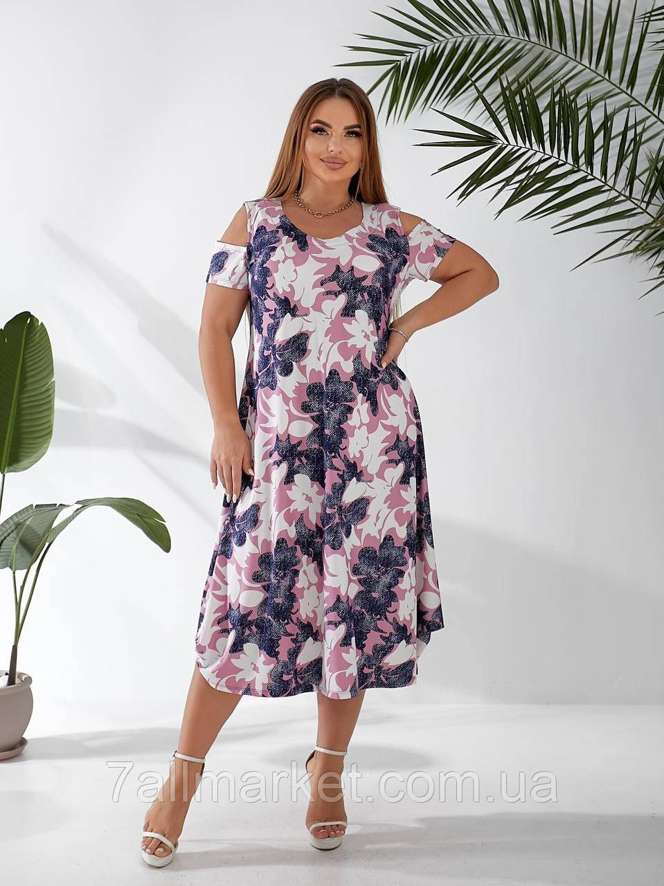 Плаття жіноче мастило (52-58) (2кв)"BELLISIMO" недорого від прямого постачальника