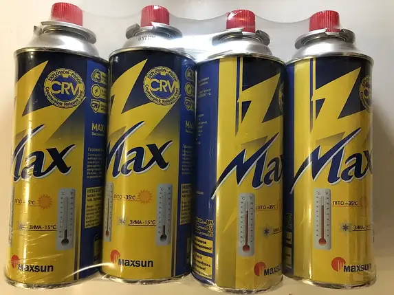 Газ для портативних газових приладів "MAX" (Корея) 4 ШТ., фото 1