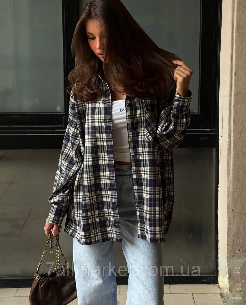 Сорочка жіноча в карту тіар р-ри 50-56 (2кв) "Best Fashion" купити недорого від прямого постачальника