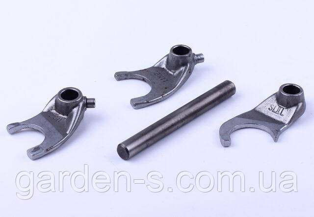 Виделки перемикання передач, к-т: вал 1 шт. + вилка 3 шт. - СВ-125/150