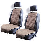 Накидки сидінь "Антара" Кавова - на флісі стьобані ромби 1+1 Передні