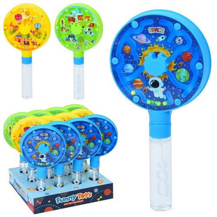 Мильні бульбашки 656P меч 22см кришка-лабіринт 12шт(3види) в дисплеї 20-22 5-23см, фото 1