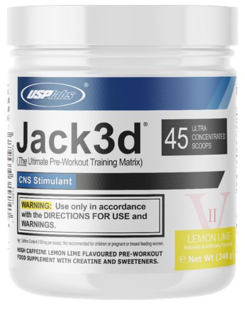 Передтренувальний комплекс USP Labs Jack3D 248 грамм Вкус :Lemon lime