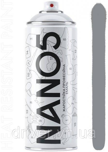 Фарба температурна срібло 400ml "Nano5" 86516+600°С (12шт/уп), фото 1