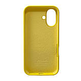 Чохол для iPhone 16 Silicone Full Case Open Cam, Сонячно-жовтий, захисний силіконовий чохол з покриттям soft touch, фото 4
