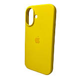 Чохол для iPhone 16 Silicone Full Case Open Cam, Сонячно-жовтий, захисний силіконовий чохол з покриттям soft touch, фото 2