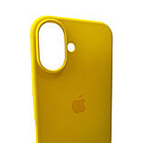 Чохол для iPhone 16 Silicone Full Case Open Cam, Сонячно-жовтий, захисний силіконовий чохол з покриттям soft touch, фото 3