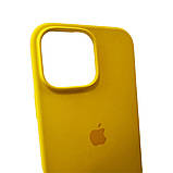 Чехол для iPhone 16 Pro Max Silicone Full Case Open Cam, Sunny Yellow, мягкий силикон, защита от ударов, фото 2