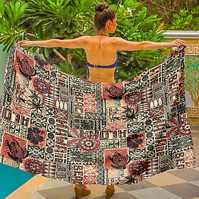 Парео пляжне з 3D принтом Aloha Patch 31169 80х150 см yL.