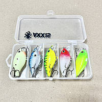 Набір приманок (воблер) для спінінга 5шт 55mm/7g ,ax-1249