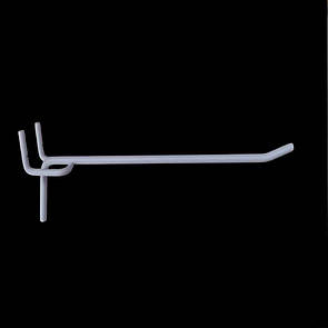 Гачок 10 см 1-й білий на перфорацію одинарний товщина дрота 5 мм перфорація 25 мм упаковка 10 шт