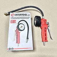 Пістолет для підкачування коліс із манометром 63 мм пневматичний. PROF 60G INTERTOOL PT-0505