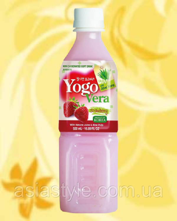 Напій Yogo Vera полуниця, Напиток Yogo Vera клубника, Yogo Vera Strawberry, Wang, 500мл, Корея, HB