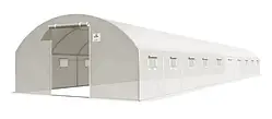 Садова теплиця, парник із подвійними дверима Focus Garden 4x10x2 білого кольору