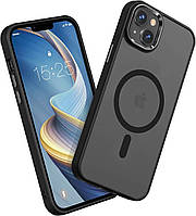 Чохол для iPhone 13 Чорний матовий MagSafe