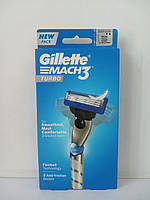 Верстат чоловічий для гоління Gillette Mach3 Turbo + 1 картридж новий дизайн