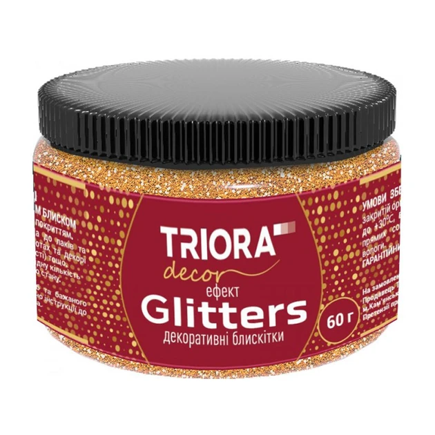 Декоративні блискітки ТМ ТРИОРА 0,06кг 922 Бронза, фото 1