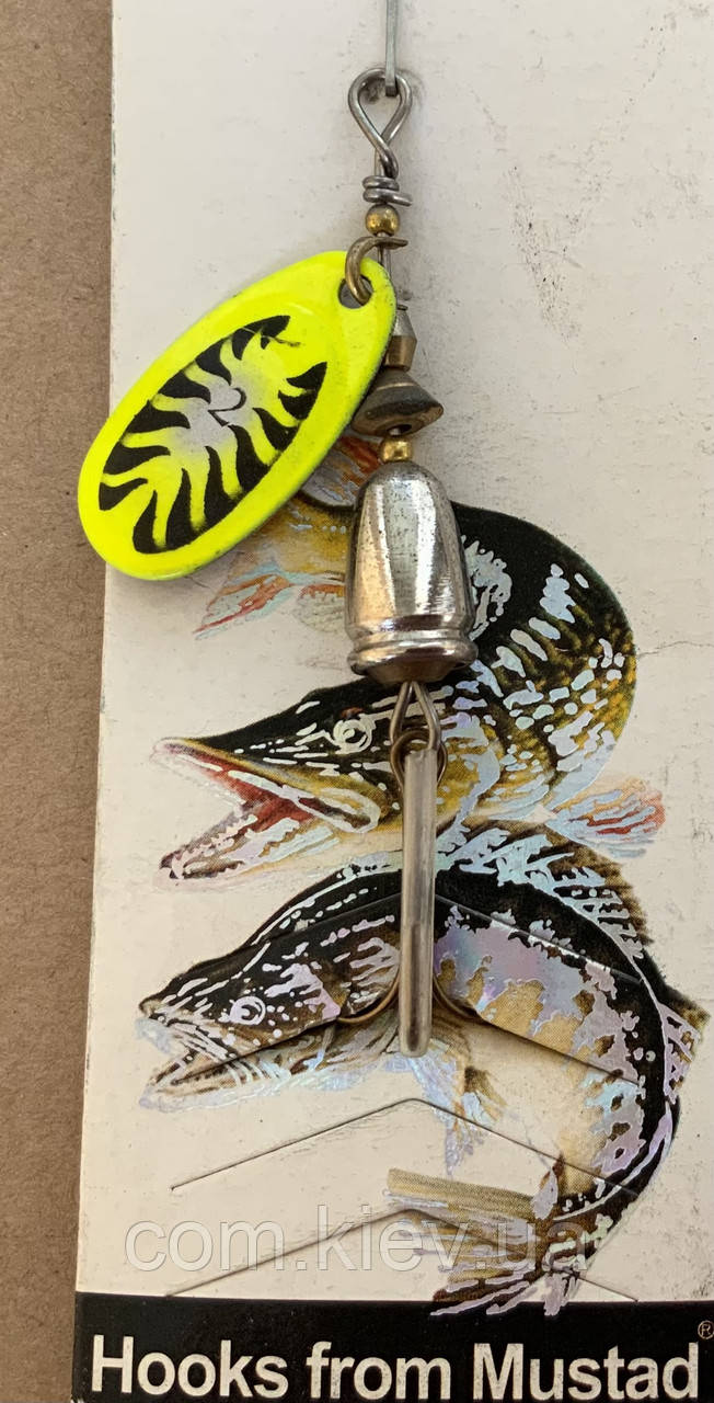 Блешня оберталка (вертушка) з серцевиною Condor 4 г / 67 мм яскрава лимонна, фото 1