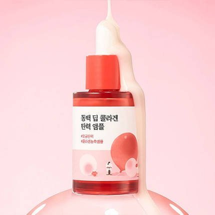 Концентрований серум з колагеном Round Lab Camellia Deep Collagen Firming Ampoule, 30 мл, фото 3