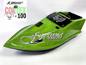 Кораблик прикормковий Фортуна (Кавуновий) з GPS Cortex, ехолот Toslon TF520, 27000 mAh