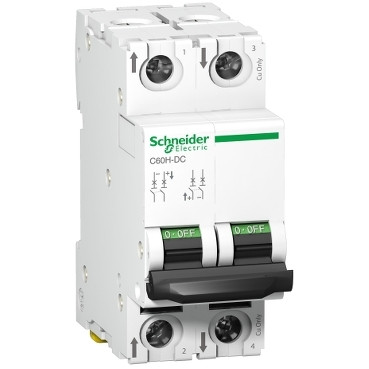 Авт. вимикач Schneider Electric Acti 9 C60H-DC 2p 4A C 10kA A9N61524, фото 1