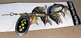 Блешня оберталка (вертушка) з серцевиною Condor 8 г / 74 мм (чорно-жовта голографічна), фото 2