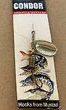Блешня оберталка (вертушка) з серцевиною Condor 8 г / 74 мм (чорно-жовта голографічна), фото 3