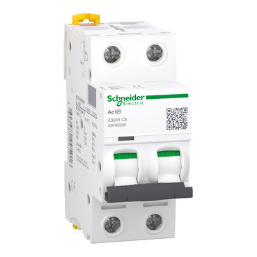 Авт. вимикач Schneider Electric Acti 9 iC60N(H) 2p 6A C 6kA A9F89206, фото 1