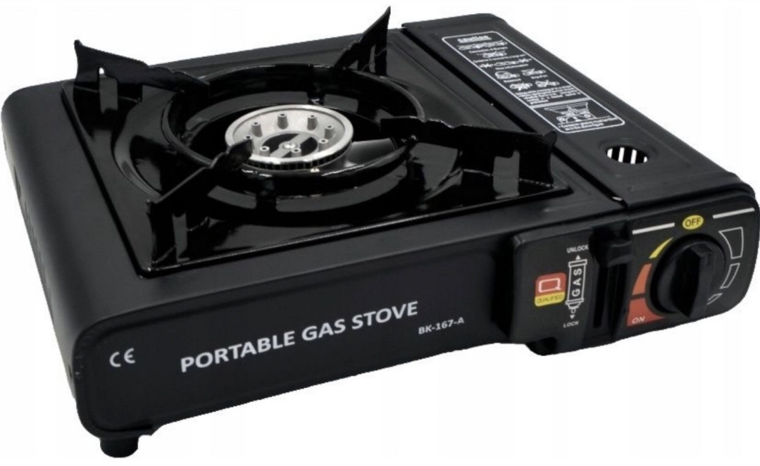 Портативна газова плита PORTABLE GAZ STOVE чорна, в кейсі!!!