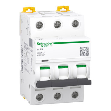 Авт. вимикач Schneider Electric Acti 9 iC60N(H) 3p 4A C 6kA A9F74304
