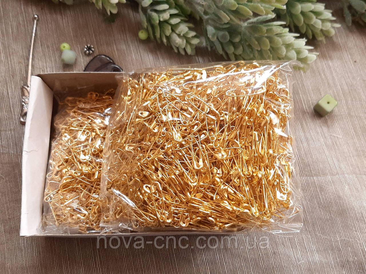 Шпильки Англійські золото 19 мм 2000 штук в уп.