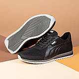 Сітчасті чоловічі кросівки сітка літо чорні, літні текстильні кросівки тканинні легкі, фото 2
