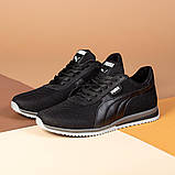 Сітчасті чоловічі кросівки сітка літо чорні, літні текстильні кросівки тканинні легкі, фото 3