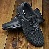 Кросівки чоловічі перфорація чорні літні повсякденні стильні дихаючі, фото 3