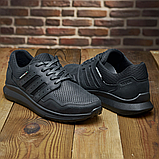 Кросівки чоловічі перфорація чорні літні повсякденні стильні дихаючі, фото 4