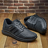 Кросівки чоловічі перфорація чорні літні повсякденні стильні дихаючі, фото 5