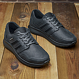 Кросівки чоловічі перфорація чорні літні повсякденні стильні дихаючі, фото 6