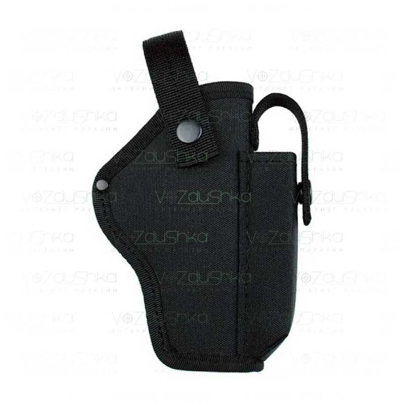 Кобура поясна для Beretta 92 з чохлом для магазину синтетична жорстка чорна