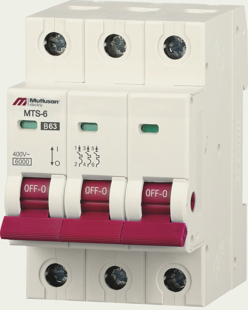 Авт. вимикач 6кА, 3Р, 50А "С" MTS06, Mutlusan