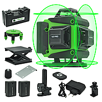 Лазерний рівень нівелір Marker 4D-360 PRO 16 ліній зелений промінь