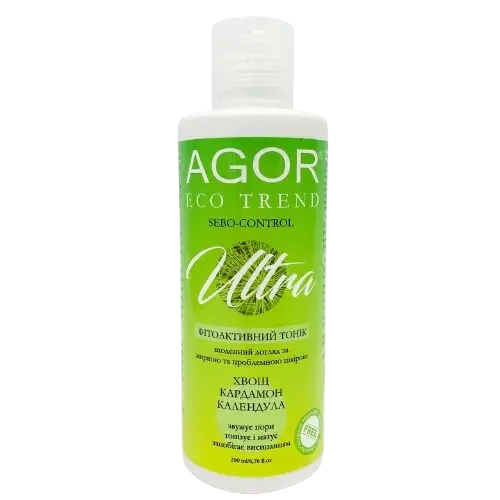 Фітоактивний тонік AGOR ULTRA для жирної та проблемної шкіри 200 мл