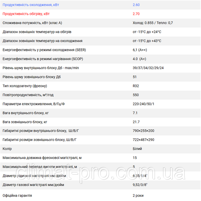 Кондиционер COOPER&HUNTER CH-S09FTXA VEYRON