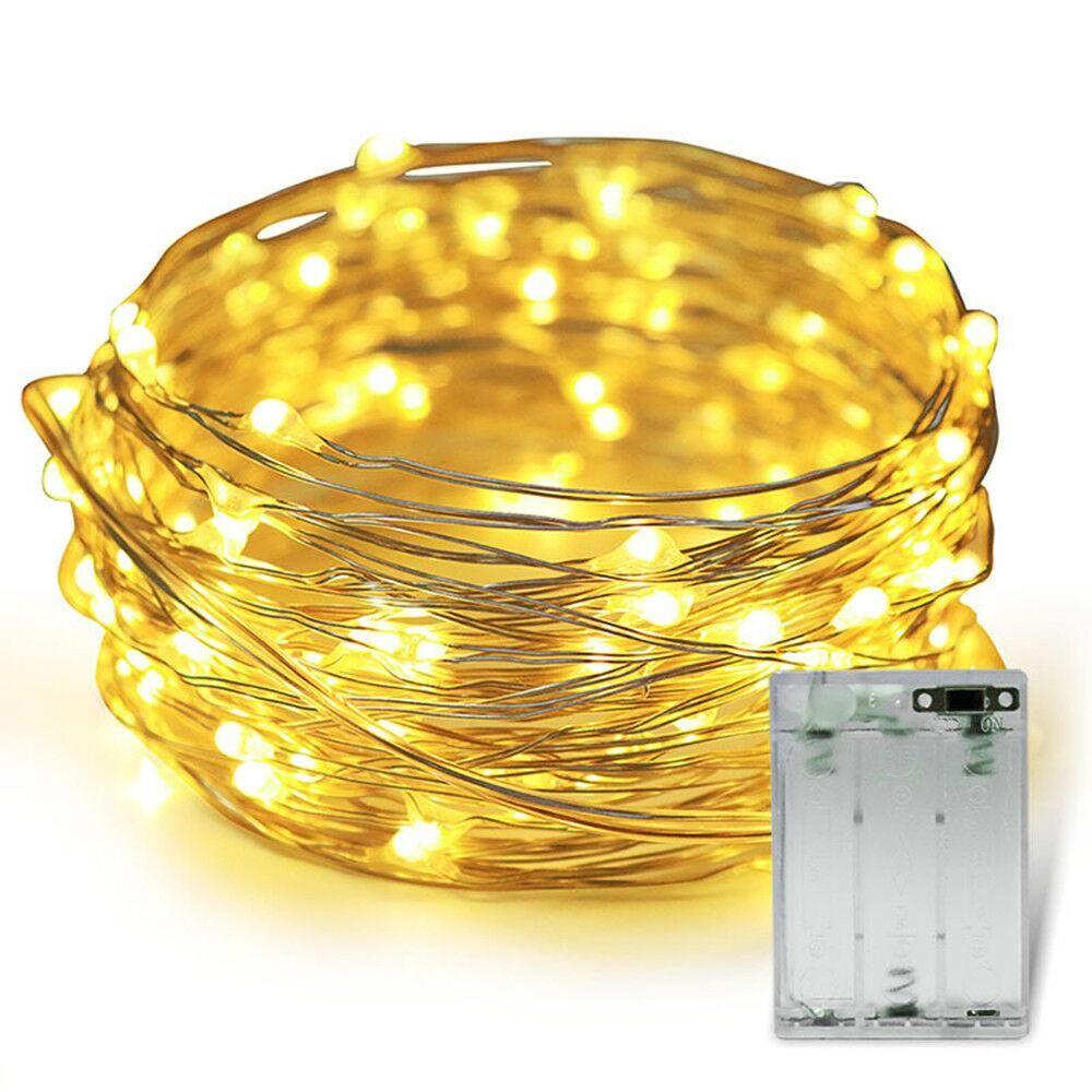 Світлодіодна гірлянда SunLamp Крапля Роси 100 LED, 10м тепле біле світло, батарейки 3АА Світлодіодна гірлянда, фото 1