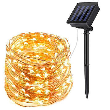 Гірлянда крапля роси від сонячної батареї Solar 200led 20м Гірлянда з краплі роси сонячна 200led 20м