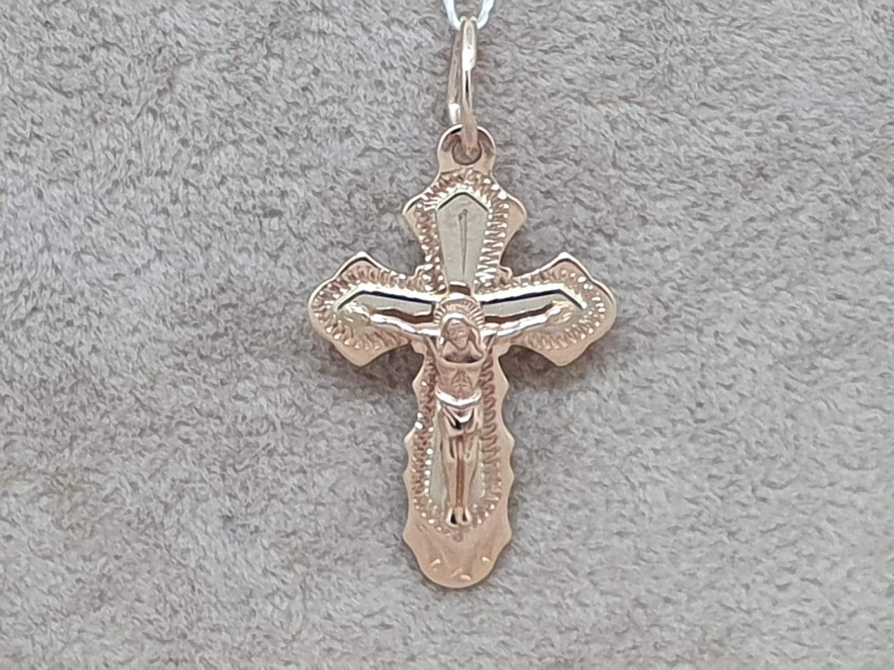 Золотий хрестик. Розп'яття Христа. 11052-А