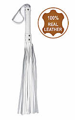 Флогер з натуральної шкіри Flirty Leather - White, BG-00034