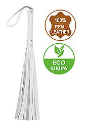 Флогер з комбінованої шкіри Flirty COMBO Leather - White