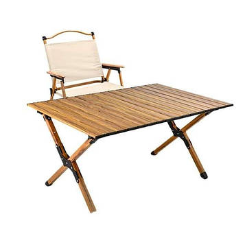 Кемпінговий набір KERMIT - стіл для пікніка 90см + стілець  Розкладні туристичні меблі Oxford 600D  Садовий