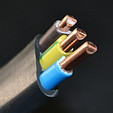 Плоский мідний кабель ВВГ НГ 3х2.5 бухта 100 метрів чорний СКЗ (Слобожанський кабельний завод), фото 2