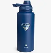 Пляшка для води металева Bohtal Insulated Sports Bottle 960 ml/32 oz Blue Superman Logo, фото 2
